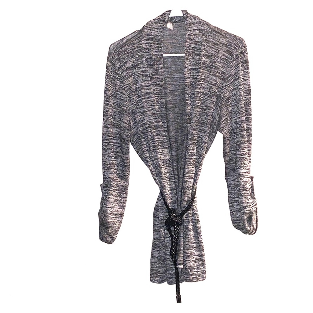 Belted Open Cardigan